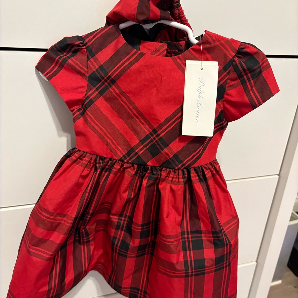 Ralph Lauren Red and Black Tartan Dress